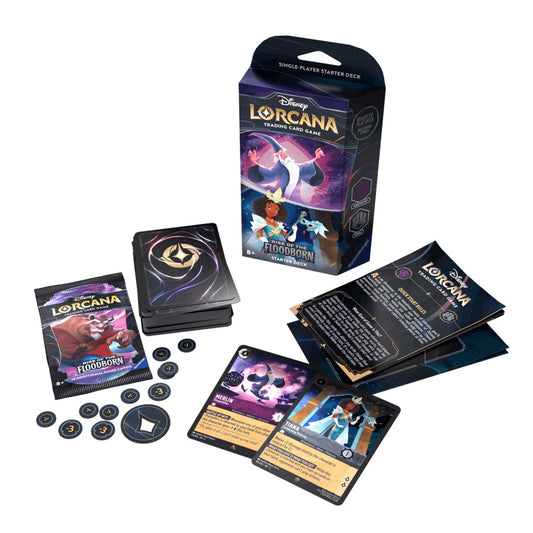 Disney Lorcana - Rise of the Floodborn Starter Deck - Amethyst & Steel